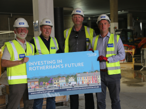 Cllr Robert Taylor with Henry Boot’s Managing Director, Tony Shaw, and Head of Operations, Ian Gresser