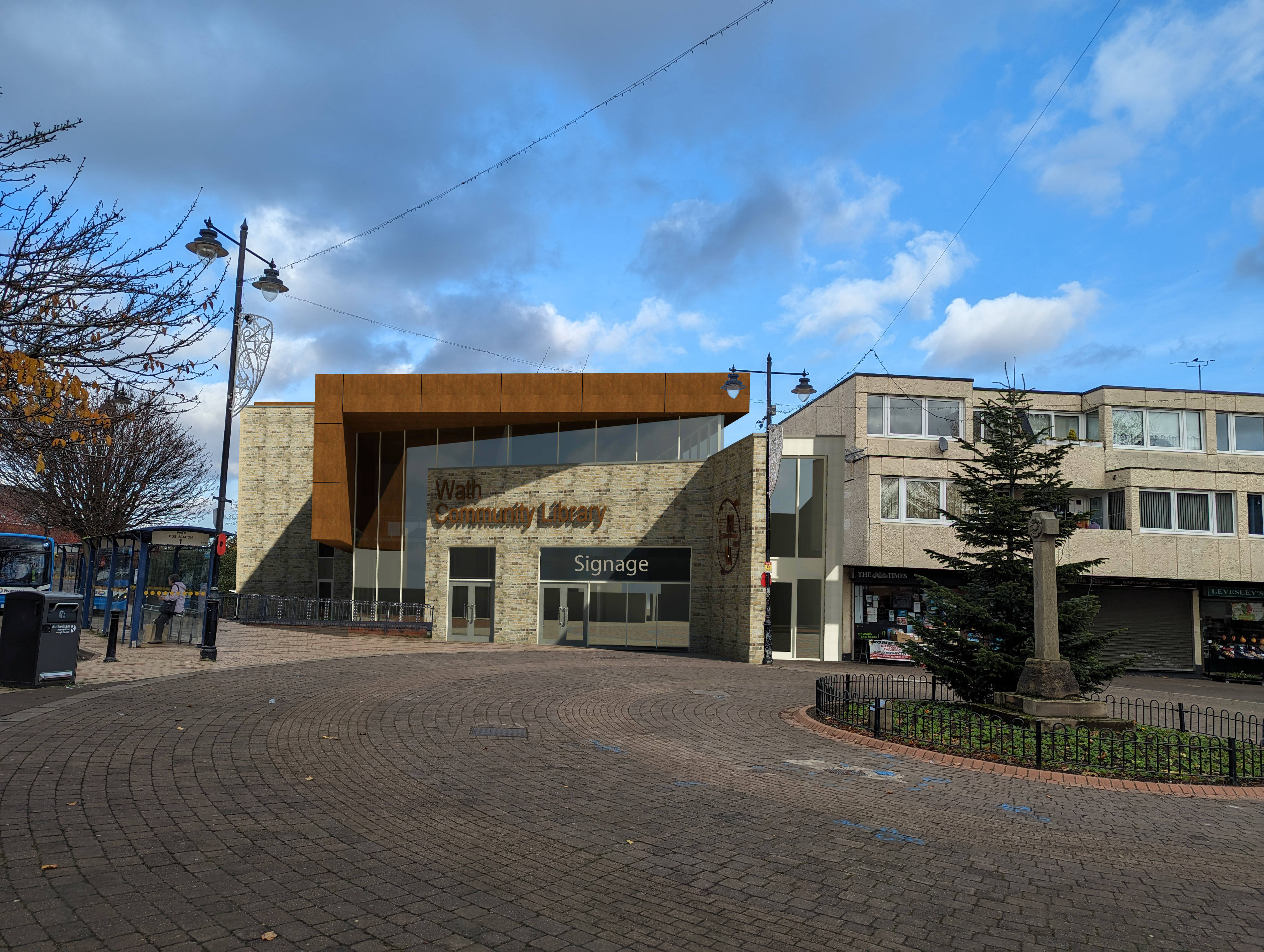 Artist's impression of new library building